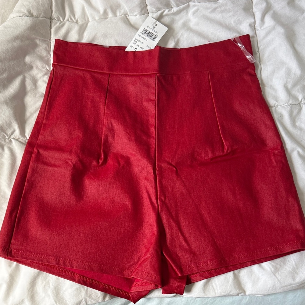 Windsor High Waist Red Shorts